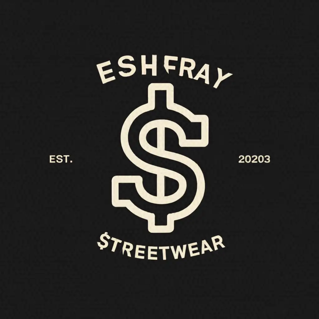 a logo design,with the text "Eshfray $treetwear", main symbol:Money,Moderate,be used in Retail industry,clear background