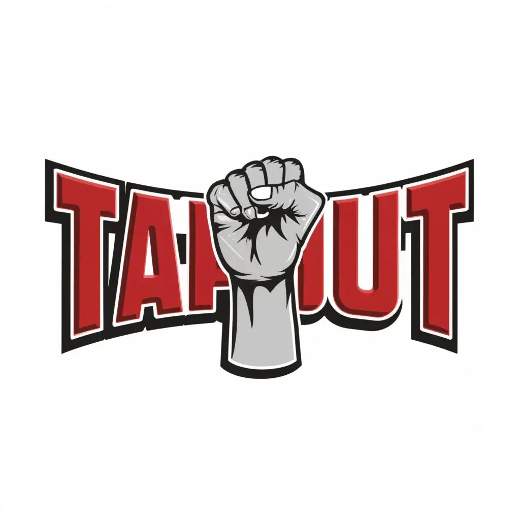 a logo design,with the text "Tapout", main symbol:tapout,Moderate,clear background