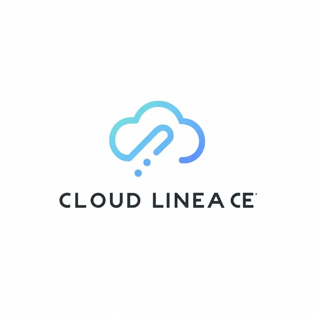 a logo design,with the text "Cloud Lineage", main symbol:I don't have a symbol. Come up with something cool and digital based on the company being related to cloud infrastructure and DevOps.,Minimalistic,be used in Technology industry,clear background