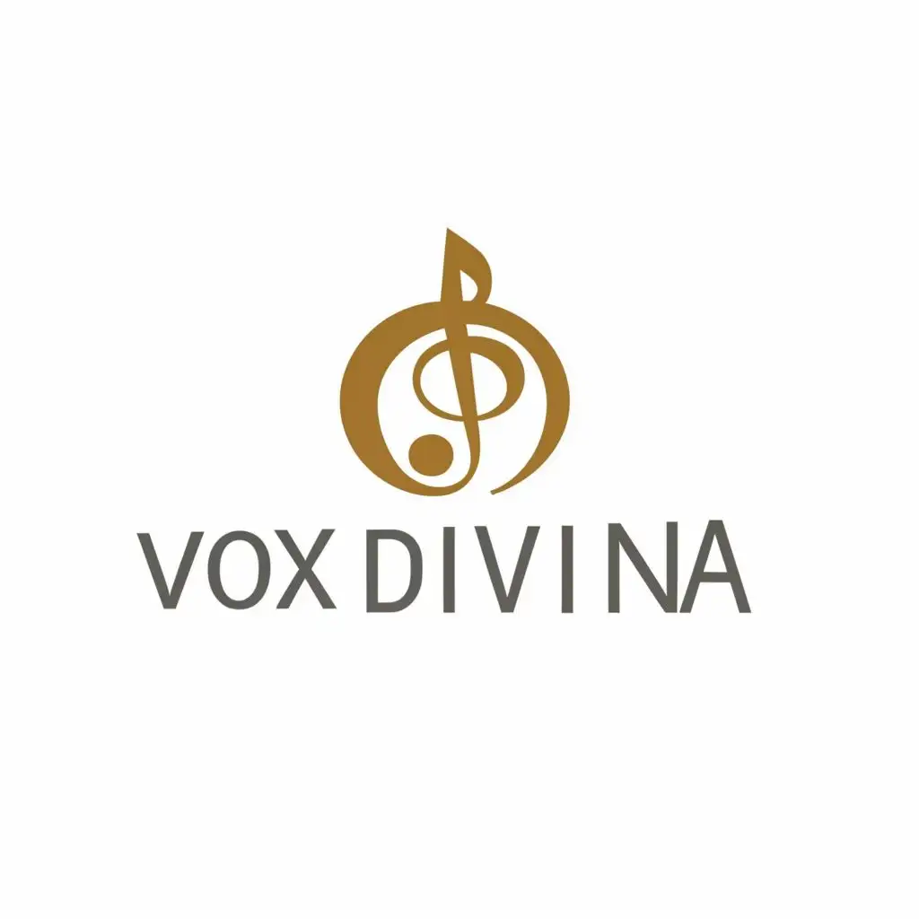 LOGO-Design-for-Vox-Divina-Musical-Treble-Clef-with-Typography-for-Entertainment-Industry