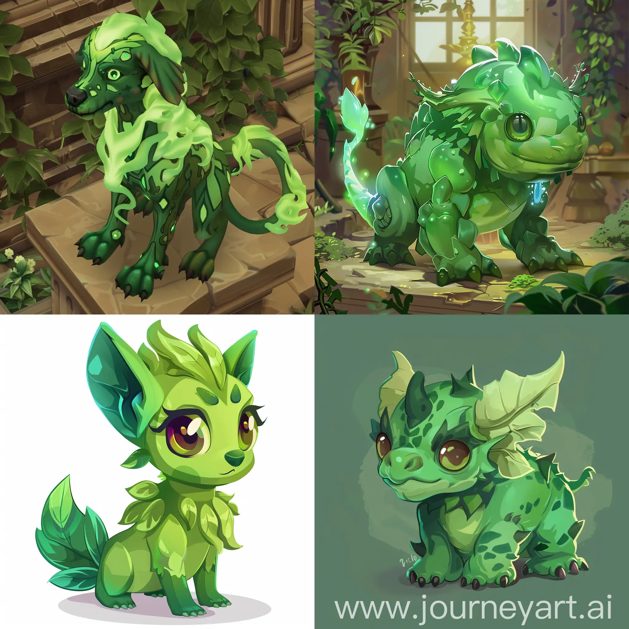 Evolved-Green-Pichon-from-Dofus-Majestic-Creature-in-Verdant-Hue