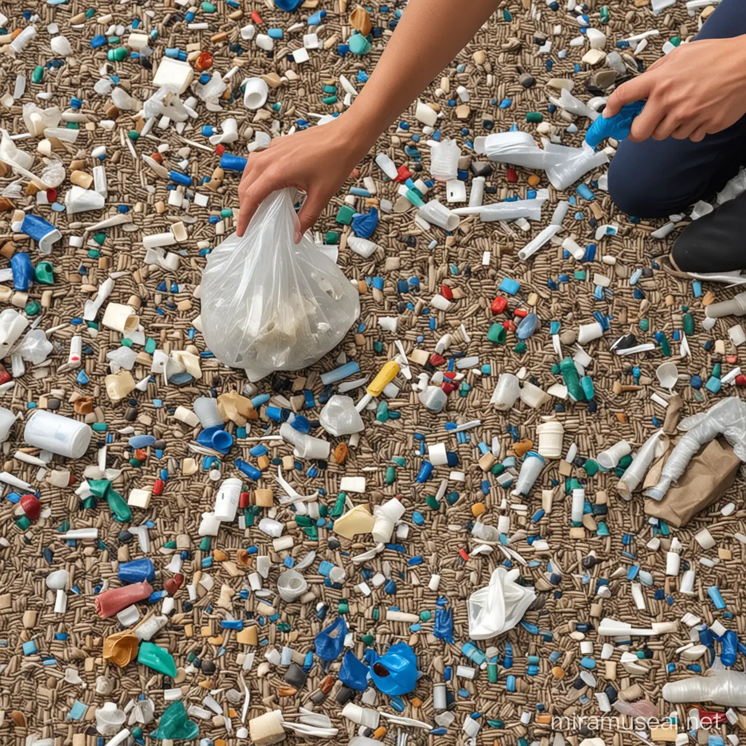removing plastic waste
