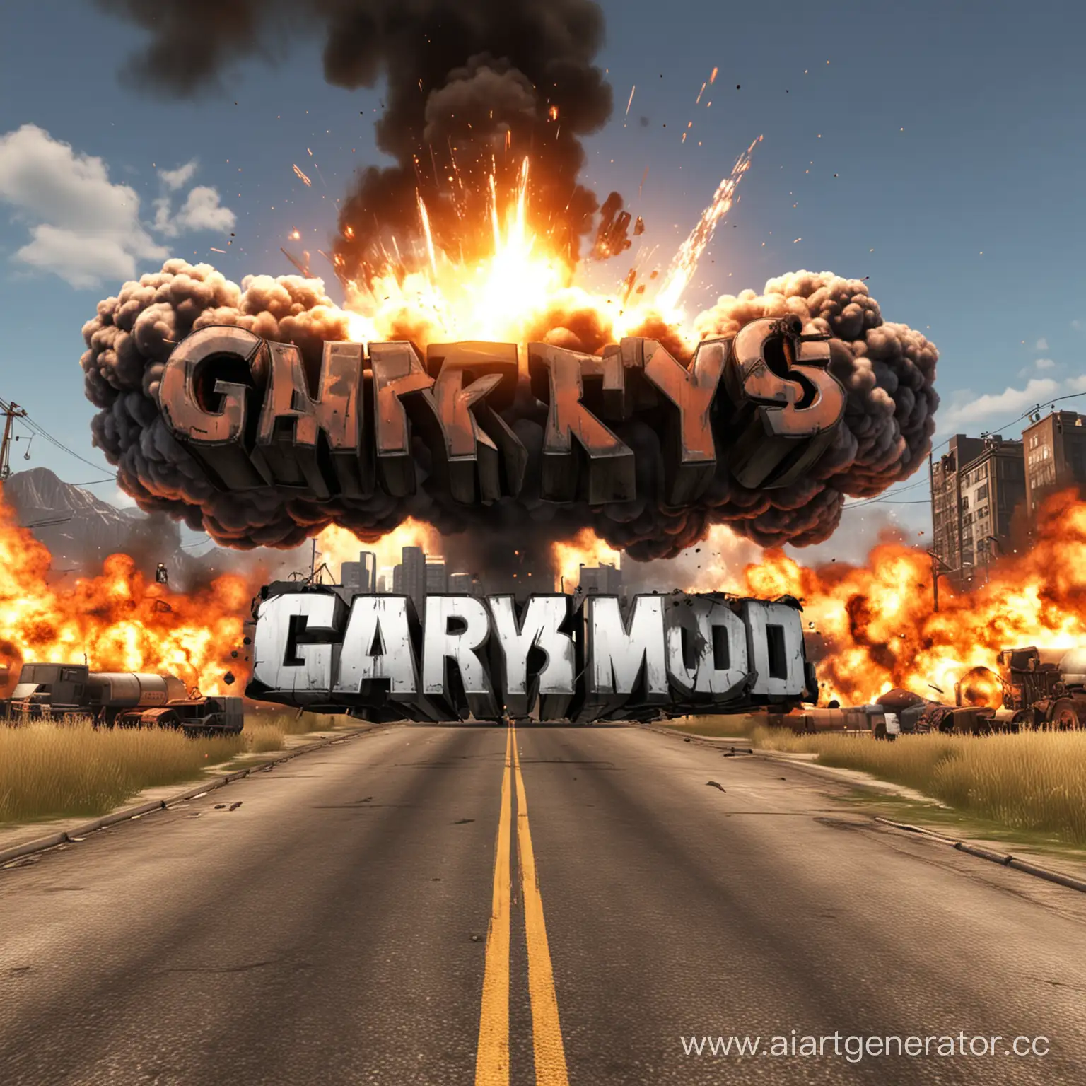Взрывная Заставка для видео ролика игры garry's mod