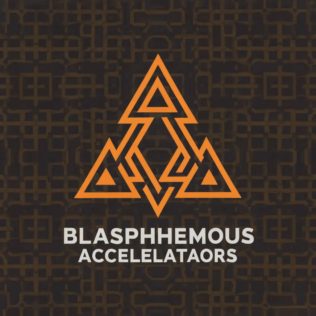 a logo design,with the text "Blasphemous Accelerators", main symbol:triangle, futuristic, Indian,Moderate,be used in Religious industry,clear background