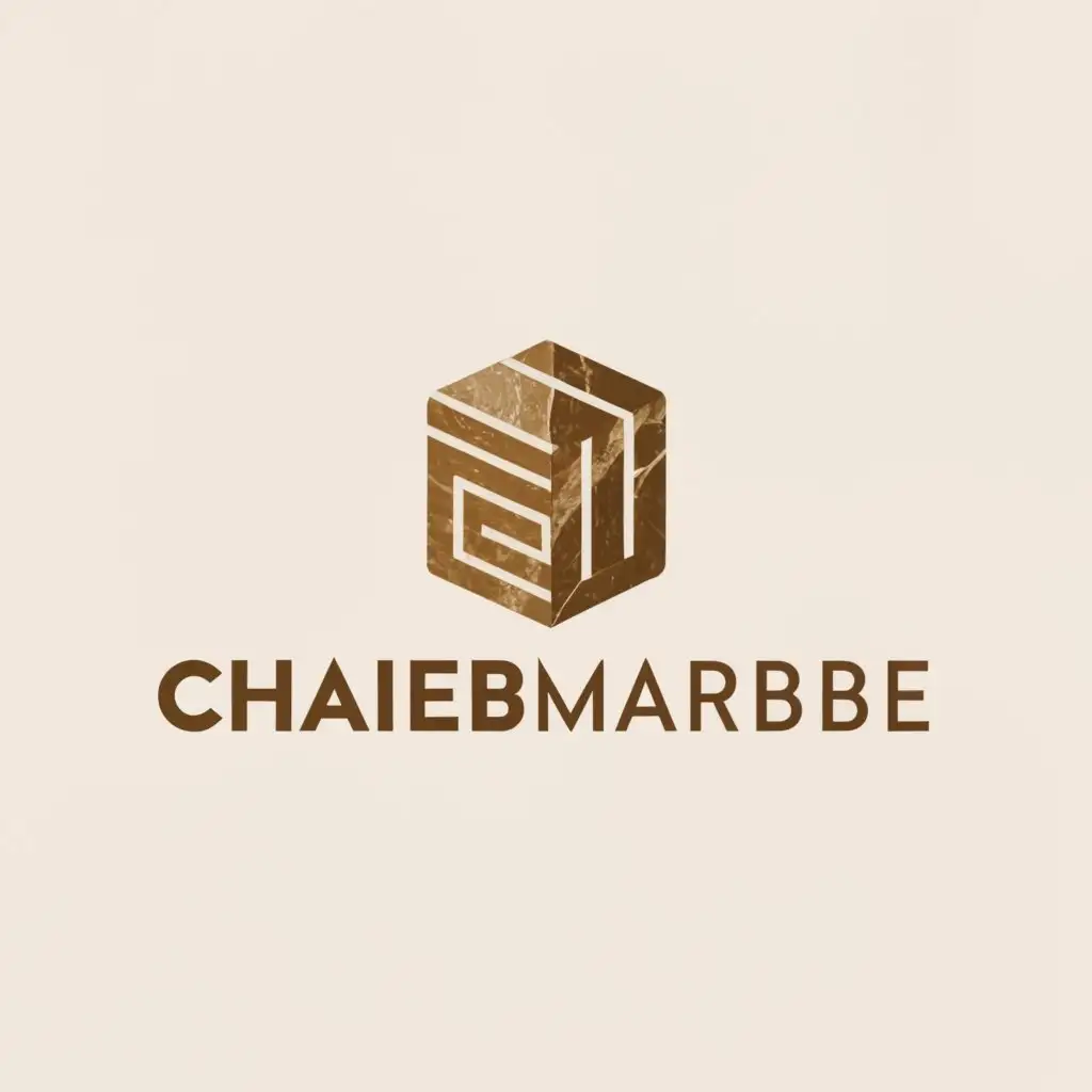 a logo design,with the text "CHAIEB MARBRE", main symbol:CH marble,Moderate,clear background