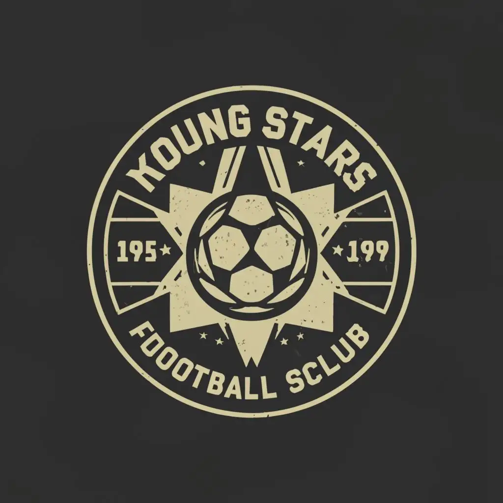 LOGO-Design-For-Young-Stars-Football-Club-Striking-Green-Black-Emblem-Since-1991
