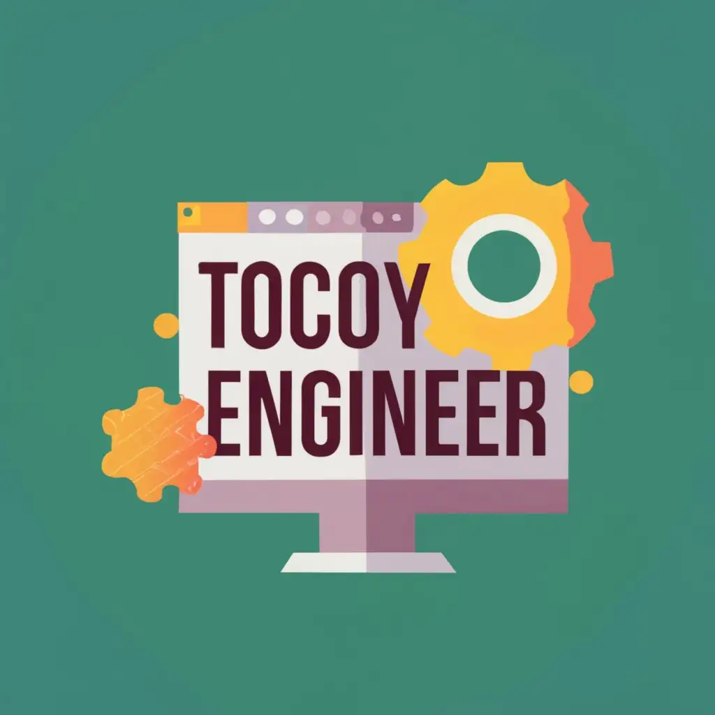 logo, computers, with the text "tocopy engineer", typography, be used in Technology industry