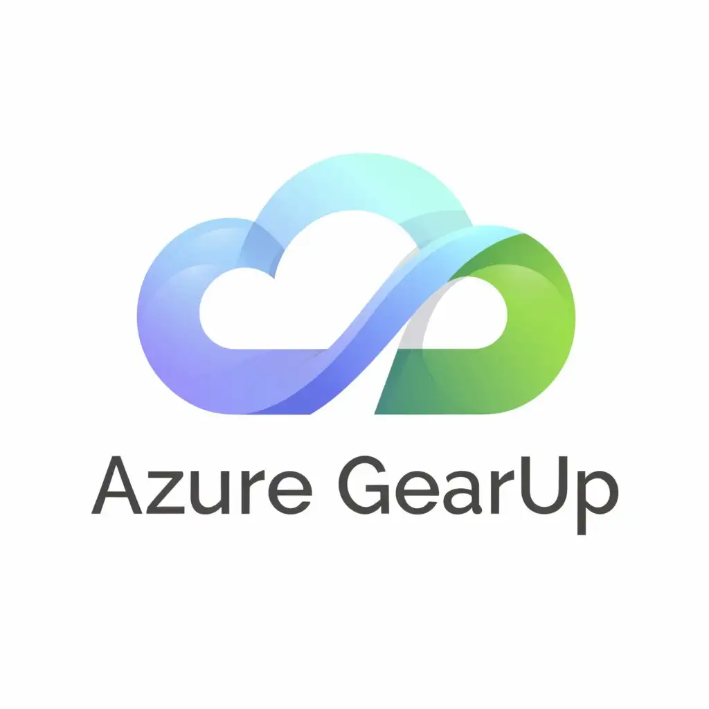 a logo design,with the text "Azure gearup", main symbol:cloud,Moderate,be used in Technology industry,clear background