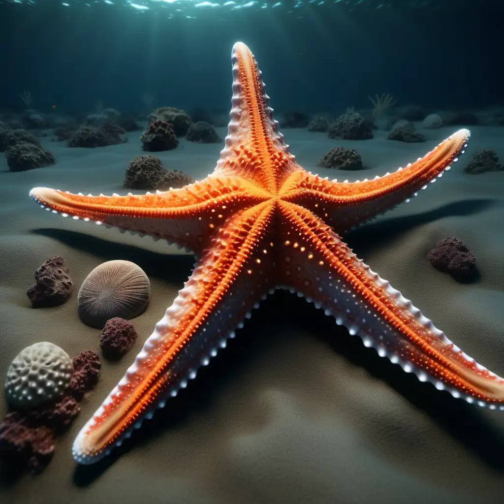 Ultra Realistic 8K Starfish Regeneration Detailed Exploration of Limb Growth