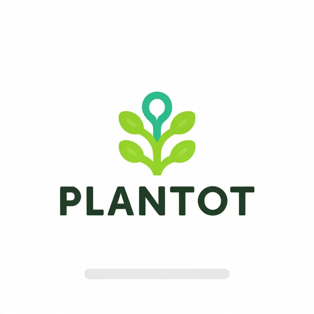a logo design,with the text "PlanToT", main symbol:plant, agriculture, IoT, ,complex,clear background
