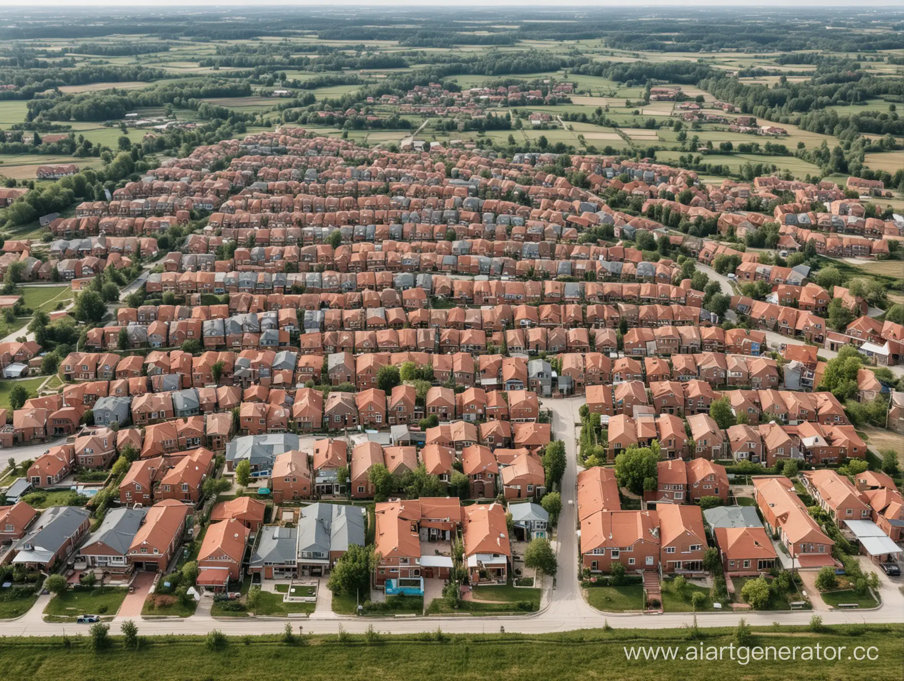 Peaceful-Suburban-Neighborhood-of-Cozy-Brick-Houses