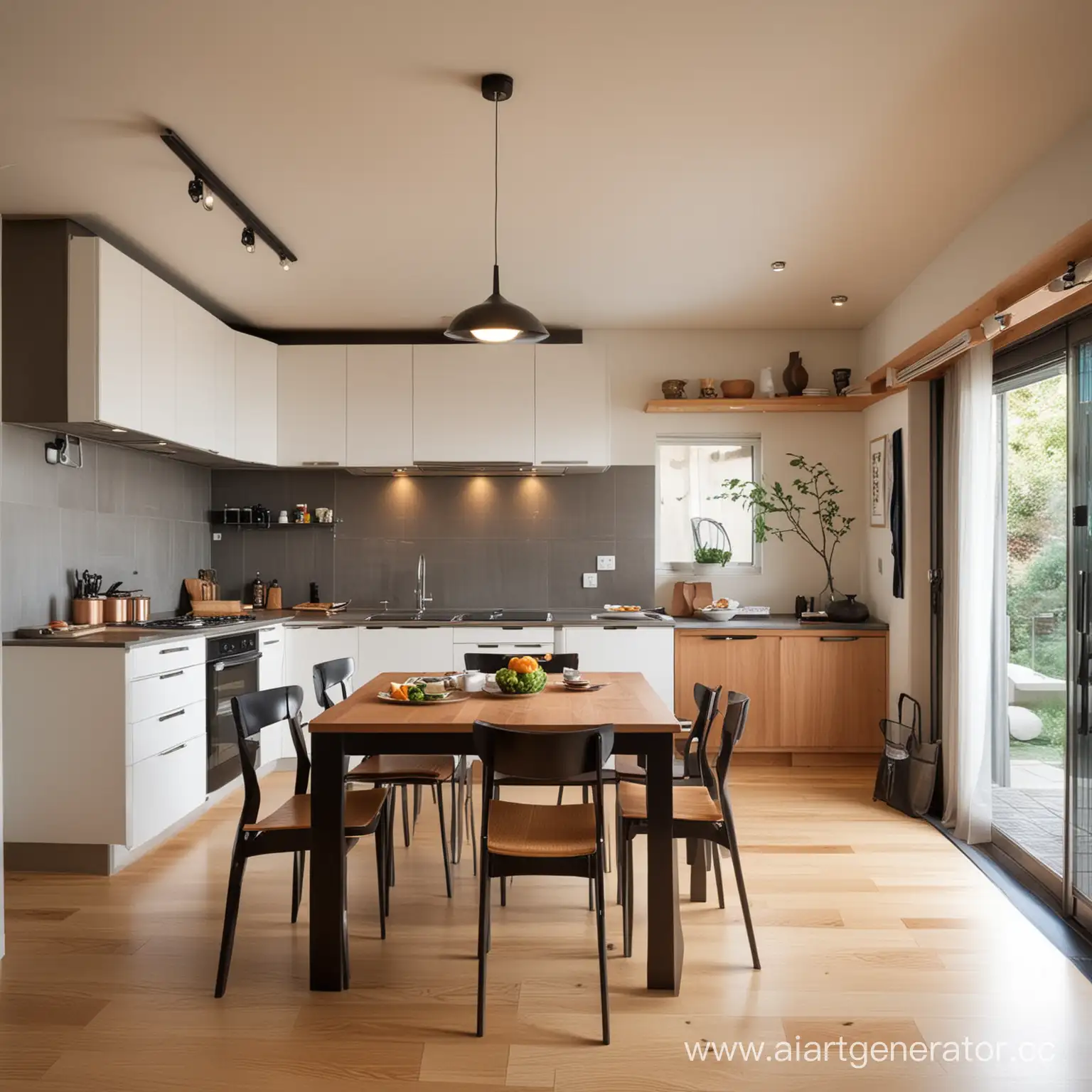 HighTech-Japanese-Fusion-Kitchen-and-Dining-Area