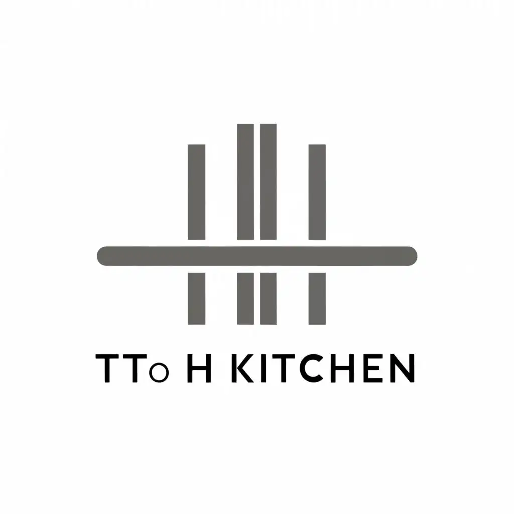 a logo design,with the text "H TO H Kitchen", main symbol:Line for snycron H TO H 

,Moderate,be used in Restaurant industry,clear background
