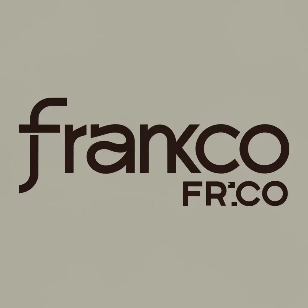 logo, Frkco, with the text "Frankie", typography, be used in Real Estate industry