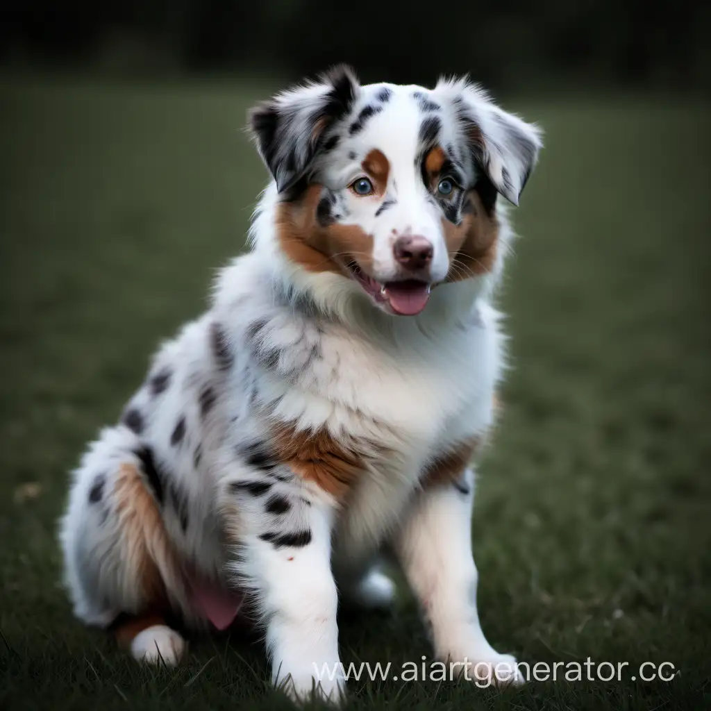 Elegant-Female-Australian-Shepherd-Dog-in-Stunning-Marble-Color
