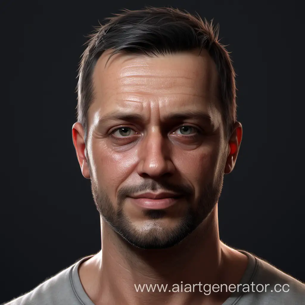 Realistic-Portrait-of-a-35YearOld-Man-with-Detailed-Features