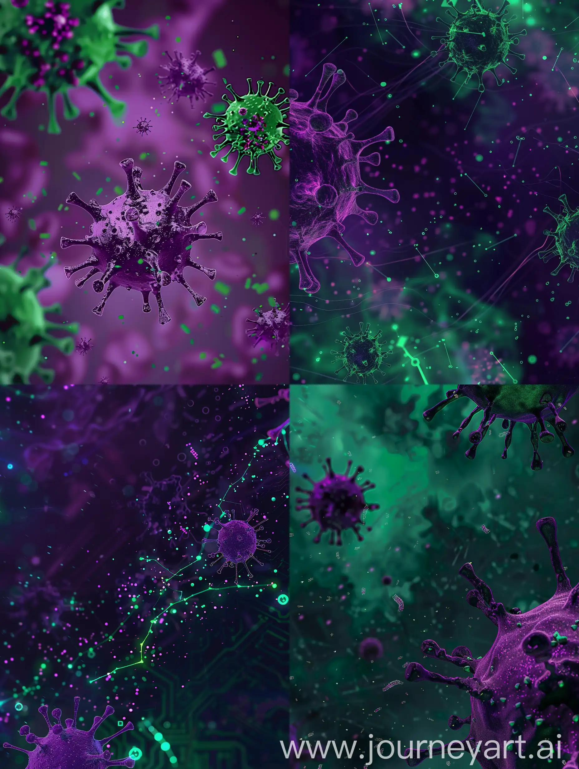 Abstract-Pale-Purple-and-Green-AntiVirus-Framework-with-Sprinkled-Art-and-Small-Components