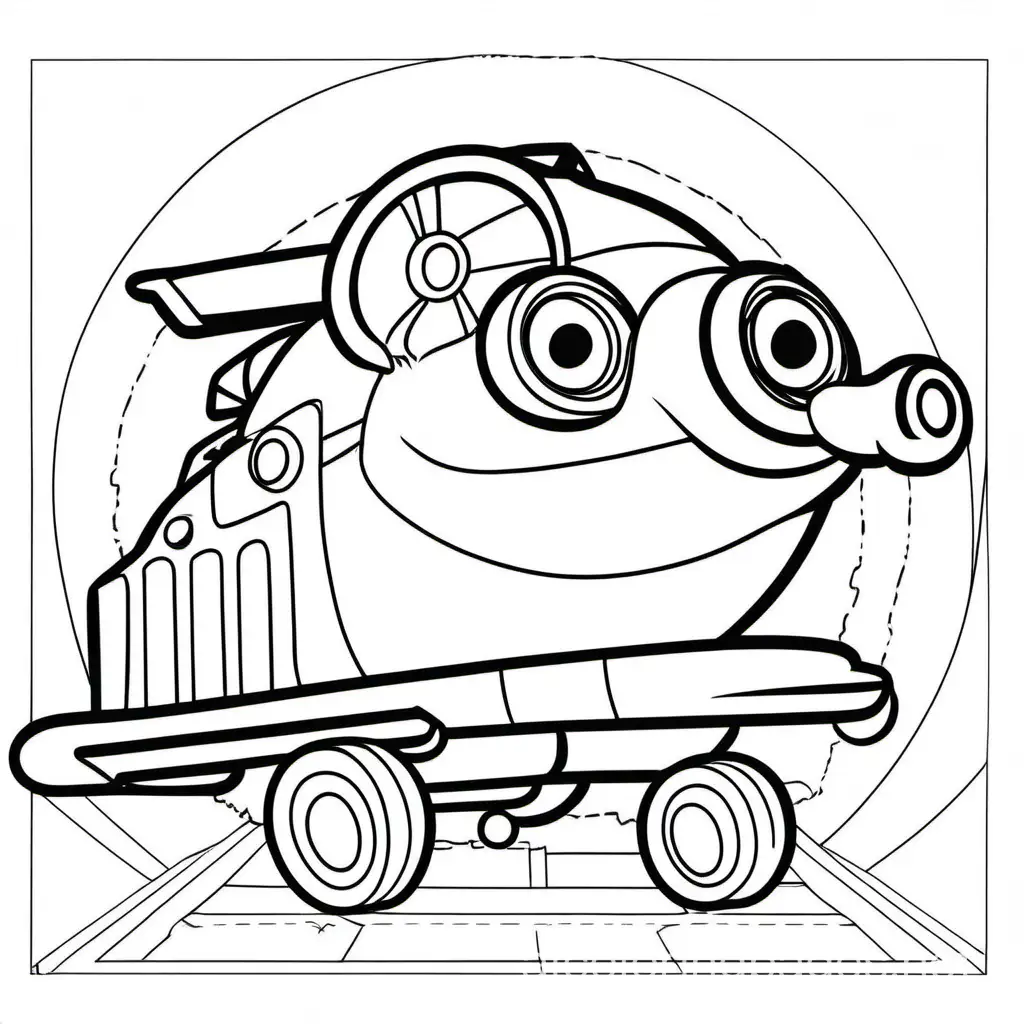 porco dio, Coloring Page, black and white, line art, white background, Simplicity, Ample White Space. The background of the coloring page is plain white to make it easy for young children to color within the lines. The outlines of all the subjects are easy to distinguish, making it simple for kids to color without too much difficulty