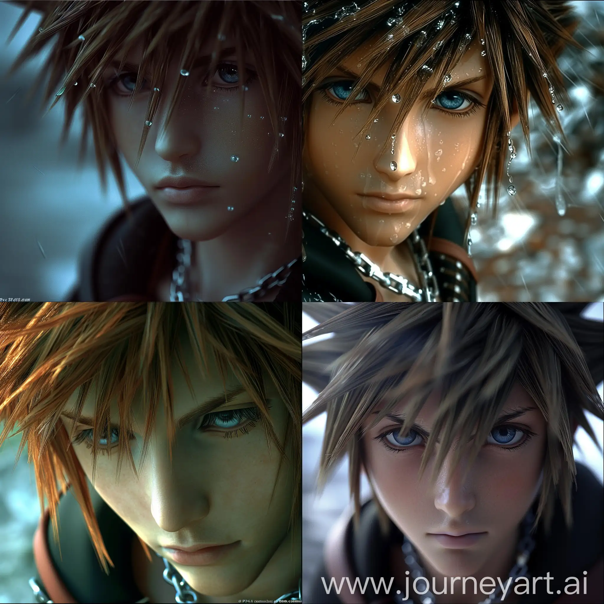 create a ps2 style, goth, close-up of Sora, ps2 playstation graphic, game gta, emo, goth, emo style