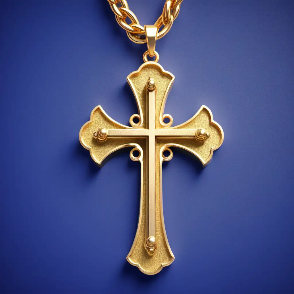 Gilded Religious Cross Symbolizing Eternal Truth