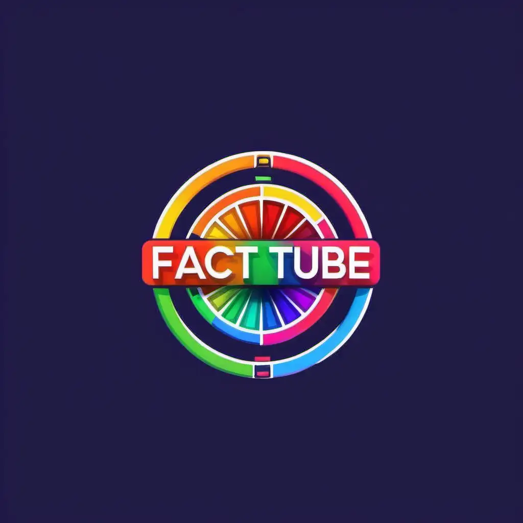 Design a colourful logo for a fact tube channel 