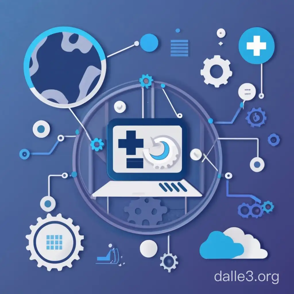 TechInfused Healthcare LinkedIn Background | Dalle3 AI