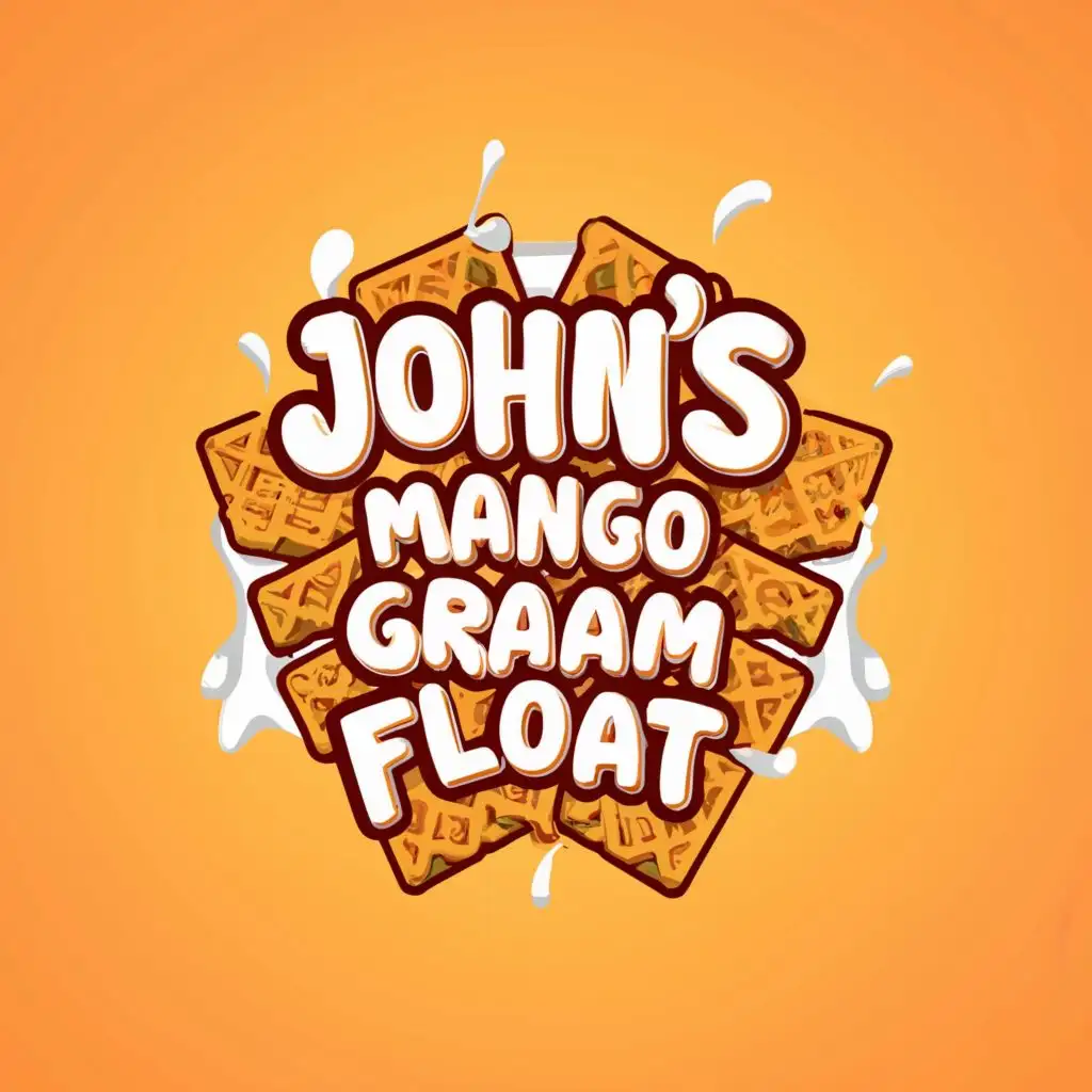 a logo design,with the text "John's Mango Graham Float", main symbol:Mango Graham,Moderate,clear background
