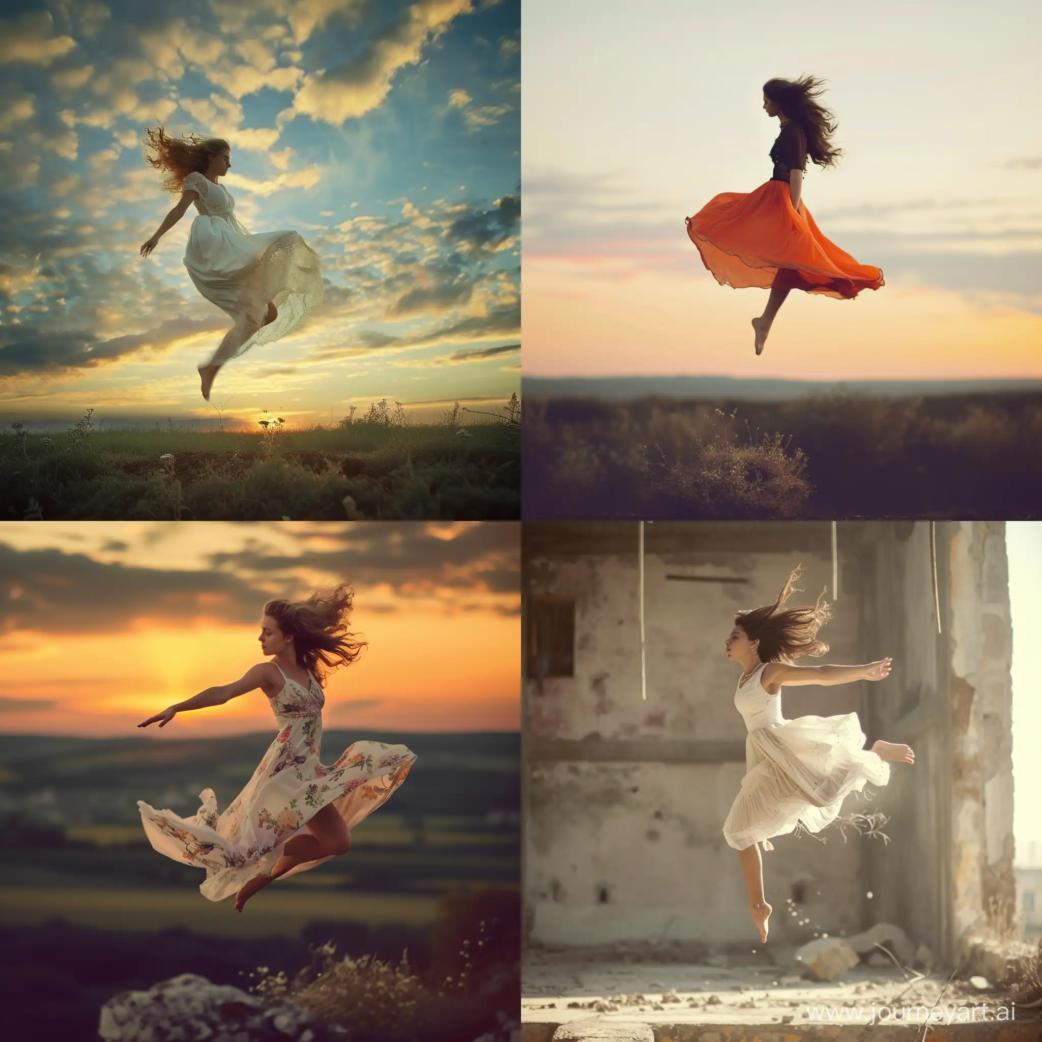 Graceful-Woman-Flying-in-the-Sky