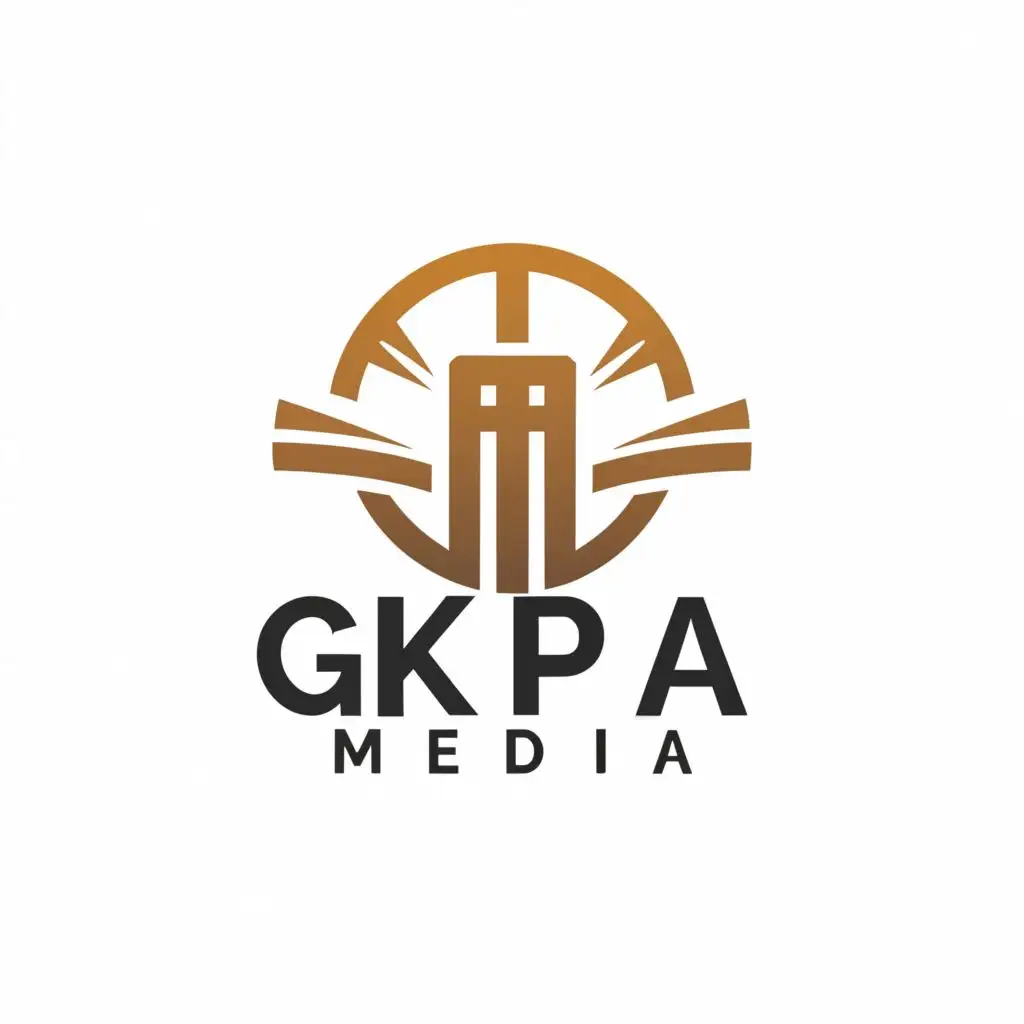 a logo design,with the text "GKPA MEDIA", main symbol:broadcast and cross  mic
,complex,be used in Religious industry,clear background