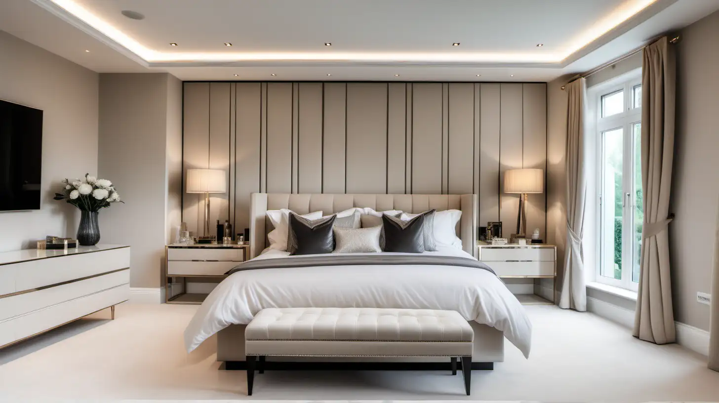 Luxurious Modern Master Bedroom with En Suite in London Mansion