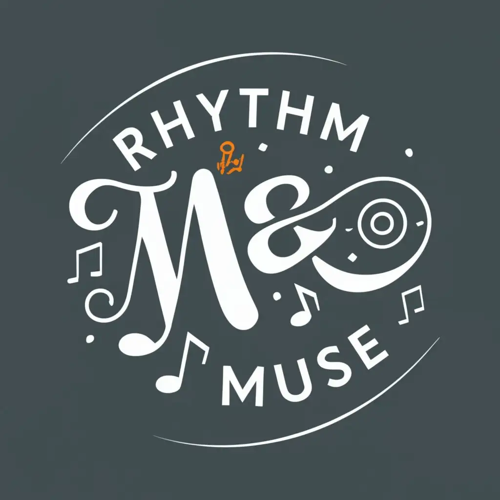 logo, music, with the text "Rhythm & Muse", typography, be used in Entertainment industry