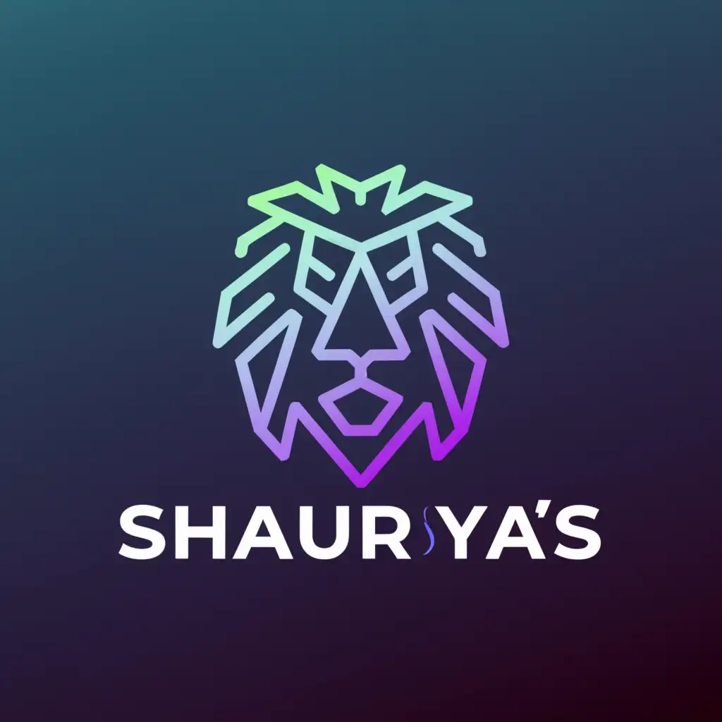 a logo design,with the text "shaurya's", main symbol:lion,Moderate,clear background