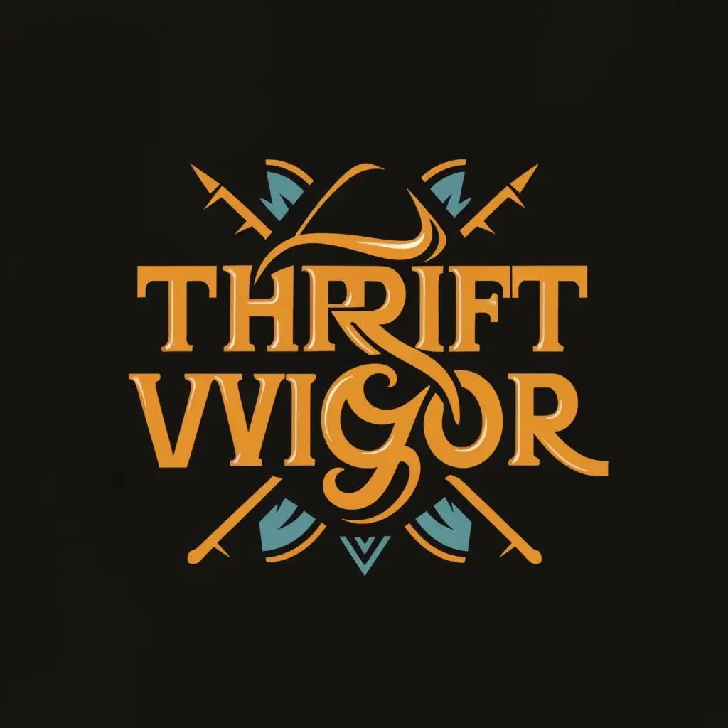 a logo design,with the text "Thrift Vigor", main symbol:hoodie,Moderate,clear background