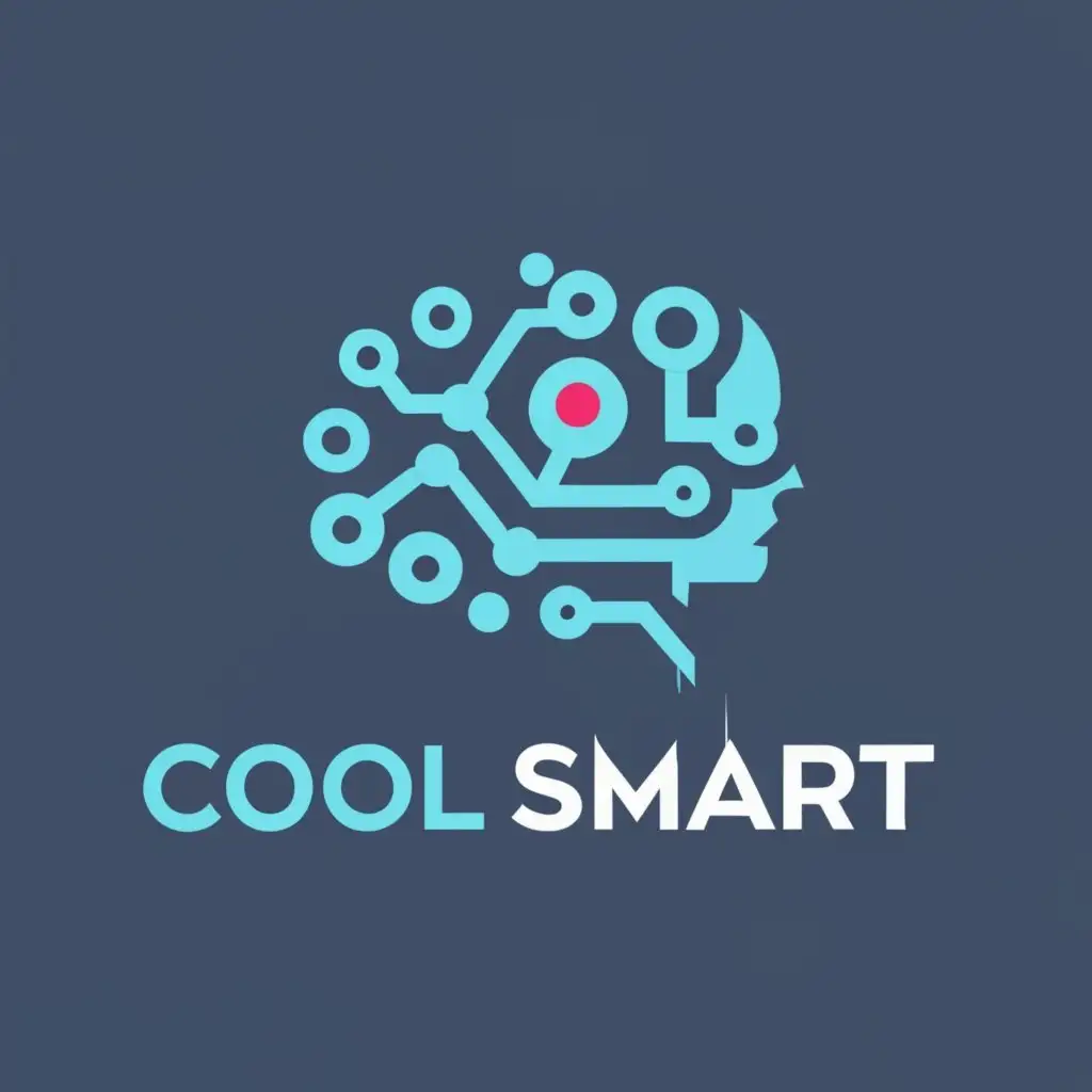 logo, Human head with electric brain , with the text "CooL Smart Shop", typography, be used in Internet industry