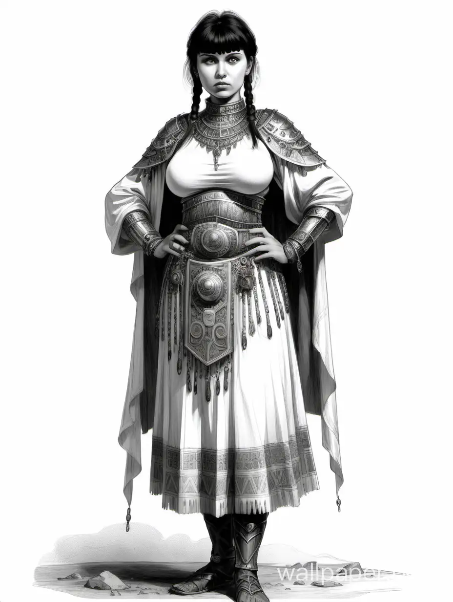 Russian-Girl-Shaman-Demonologist-in-Ancient-Armor-Sketch