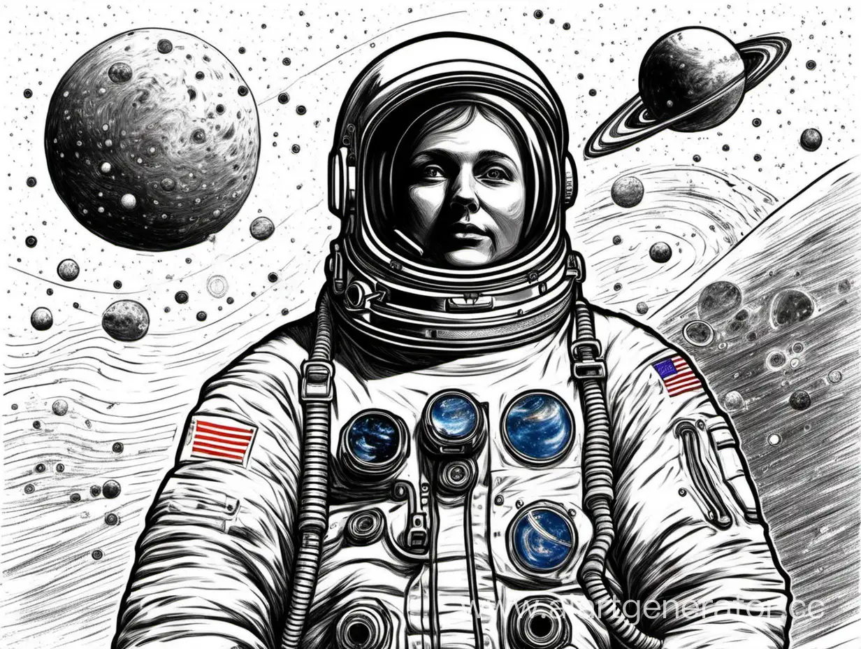 Illustration-of-a-Cosmonaut-in-Space-Suit-Celebrating-Cosmonautics-Day