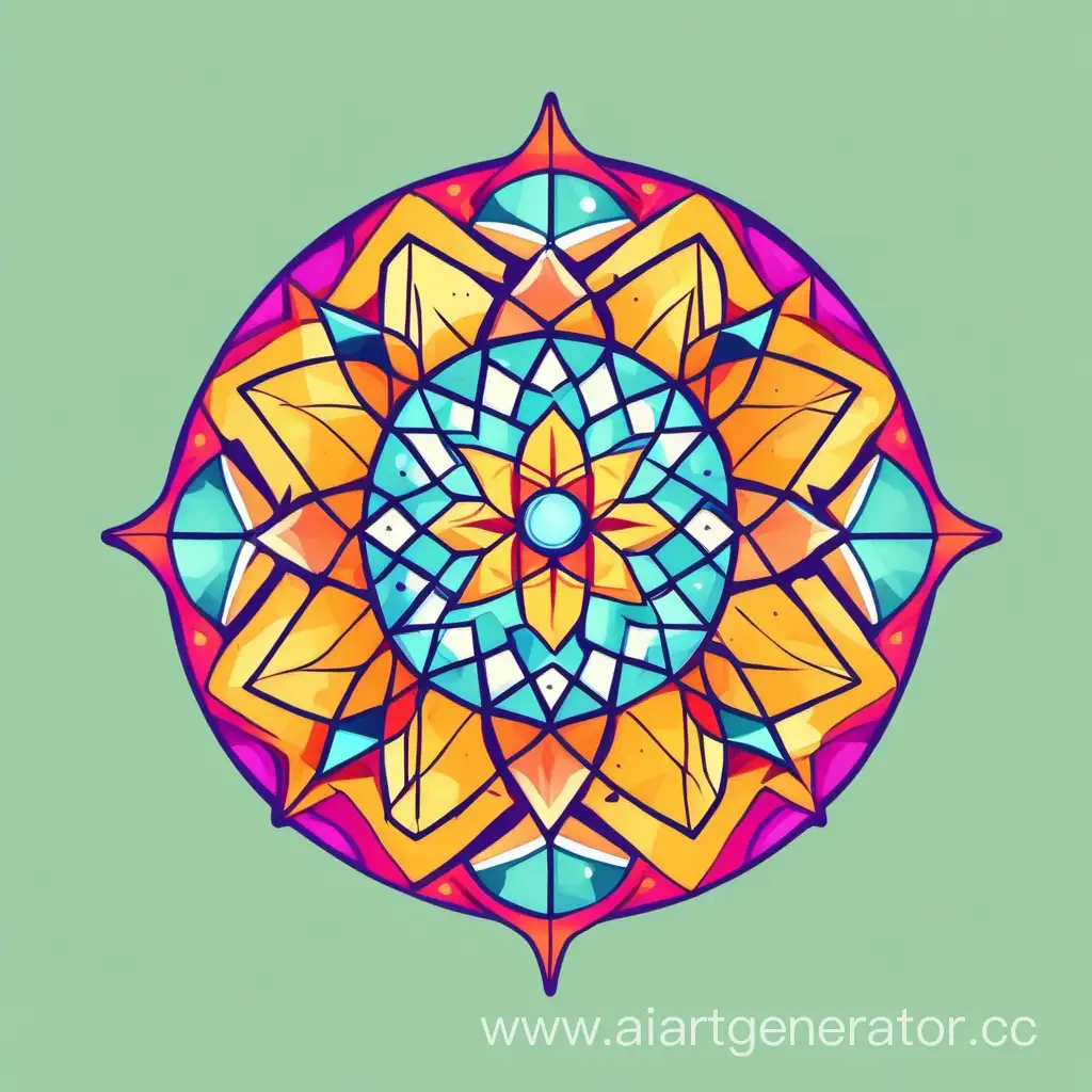 Colorful-Kaleidoscope-Kindergarten-Logo-Featuring-Character-Design