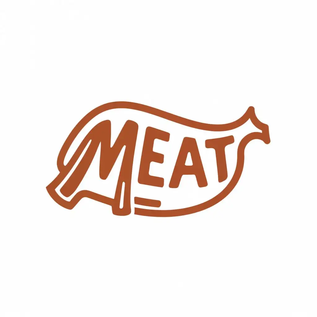 a logo design,with the text "meat", main symbol:steak,Moderate,be used in Restaurant industry,clear background