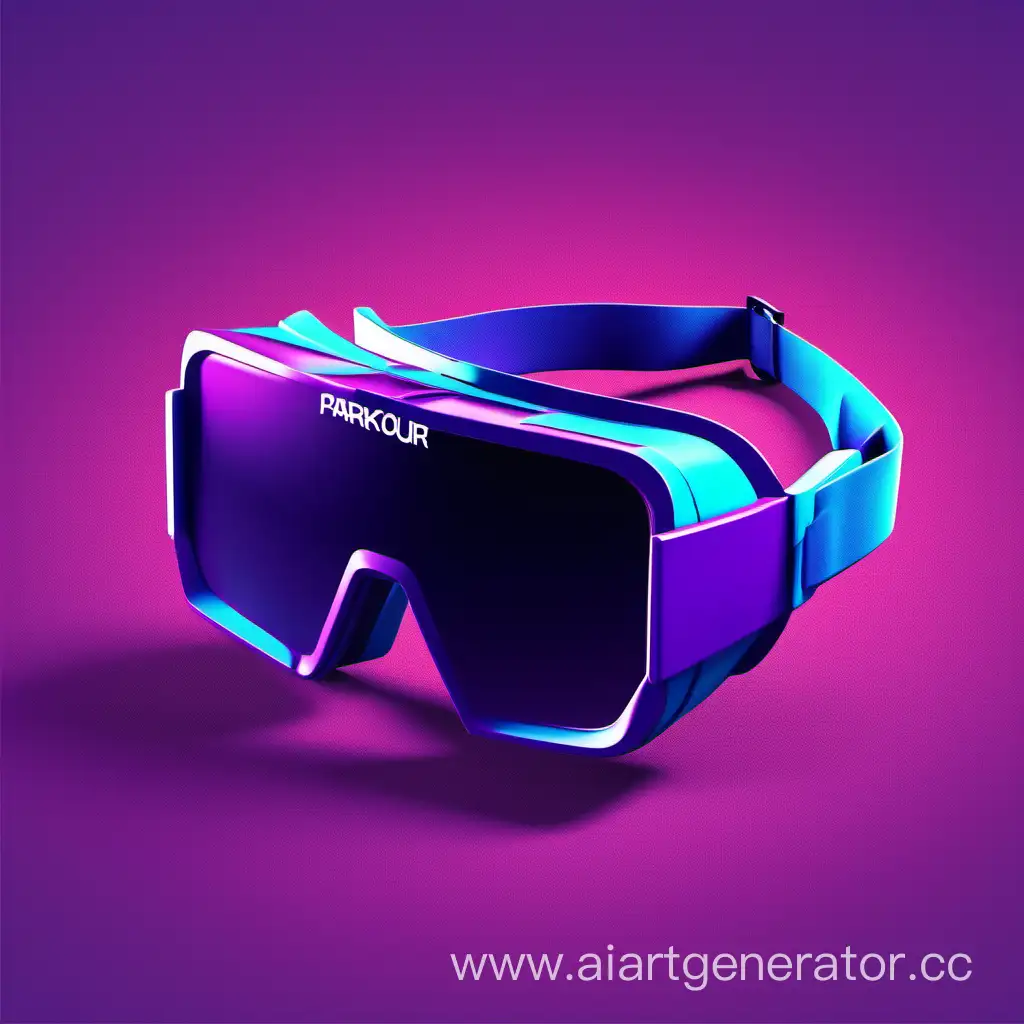 Thrilling-Parkour-Championship-with-VR-Glasses-in-Blue-and-Purple