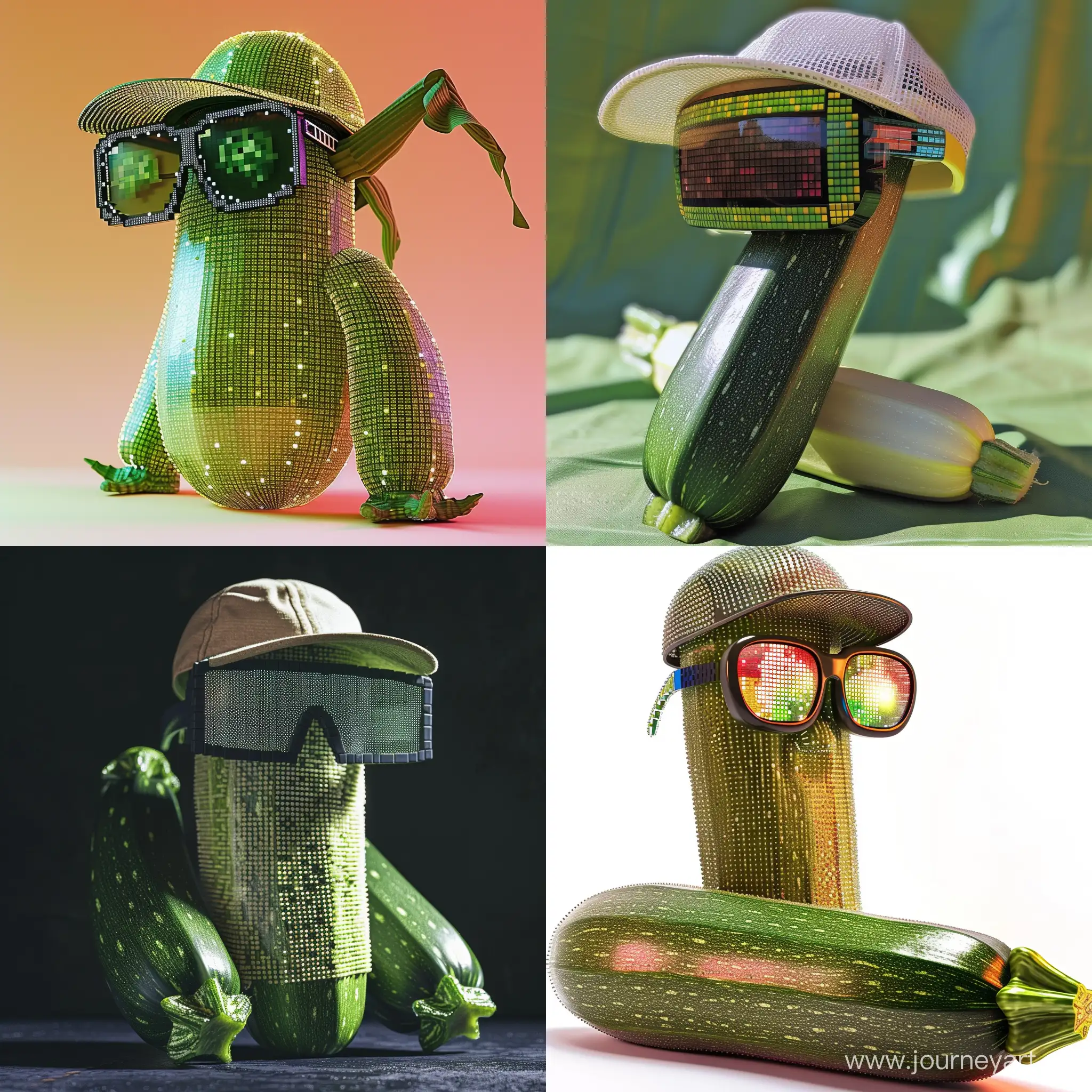 Stylish-Zucchini-with-Cool-Pixel-Glasses-and-Cap