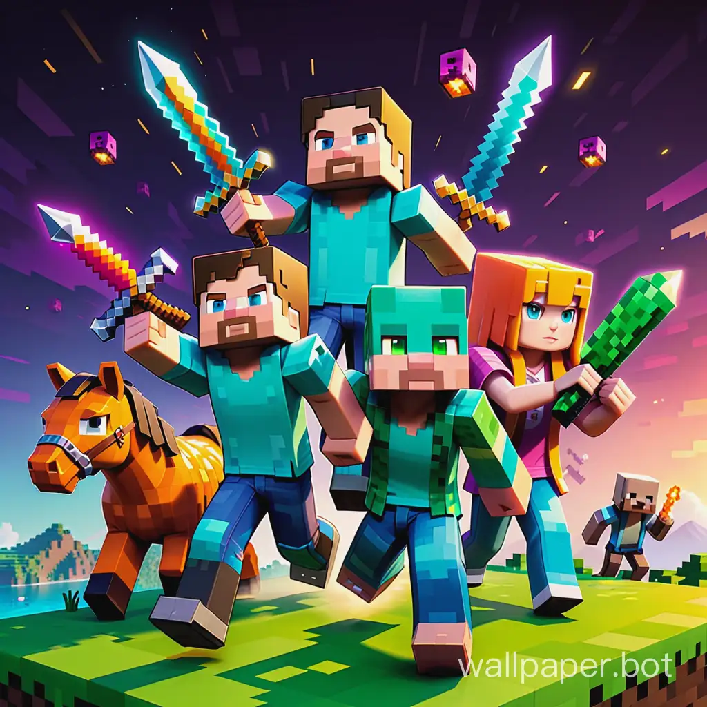 Colorful-Minecraft-Adventure-Squad-Ready-for-Action