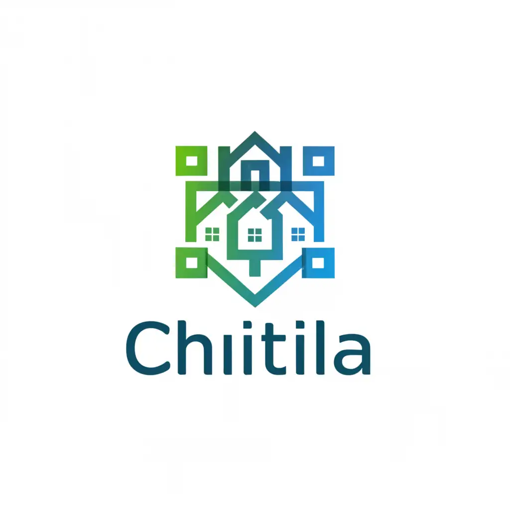 a logo design,with the text "CHITILA", main symbol:A HEART, A CHURCH, HOUSES, BLOCKS AND TREES,Moderate,be used in Nonprofit industry,clear background