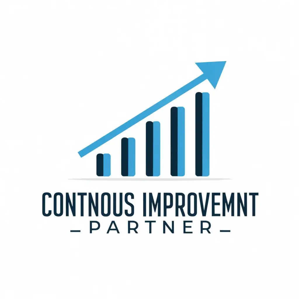 a logo design,with the text "Continuous Improvement Partner", main symbol:Bar Graph
,Minimalistic,be used in Education industry,clear background