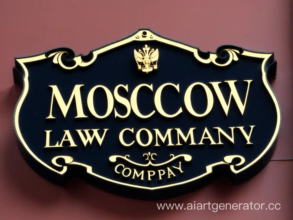 Moscow law company sign