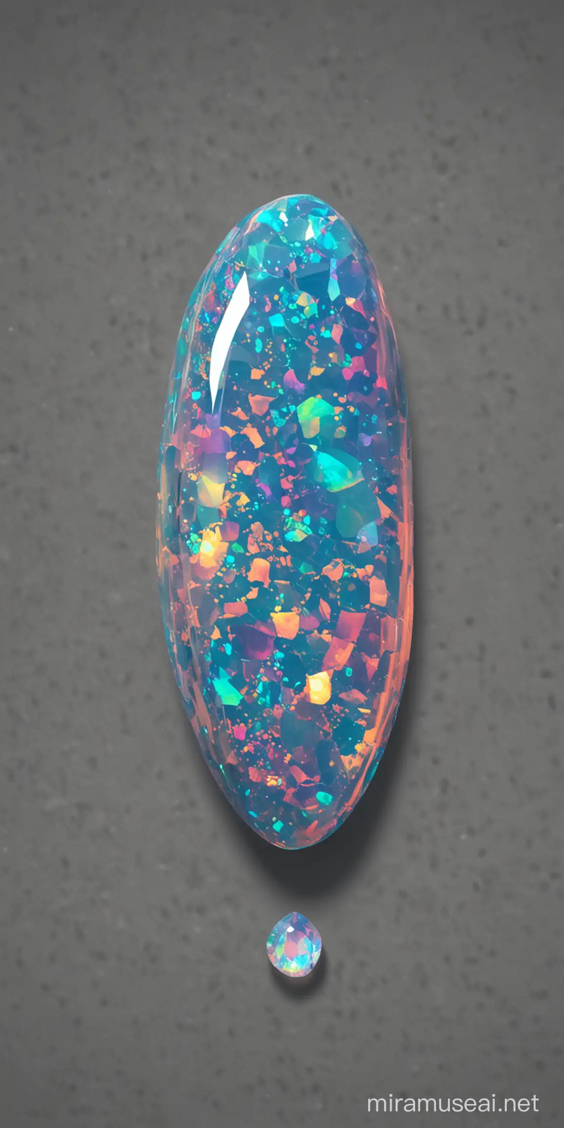 Flat Colored Opal Stone Texture Vibrant and Smooth Opal Surface