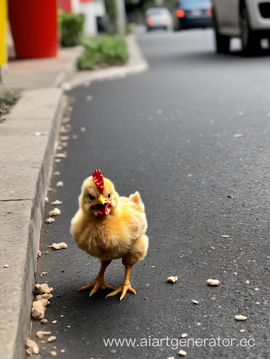 Curious-Chicken-Strolls-Past-KFC