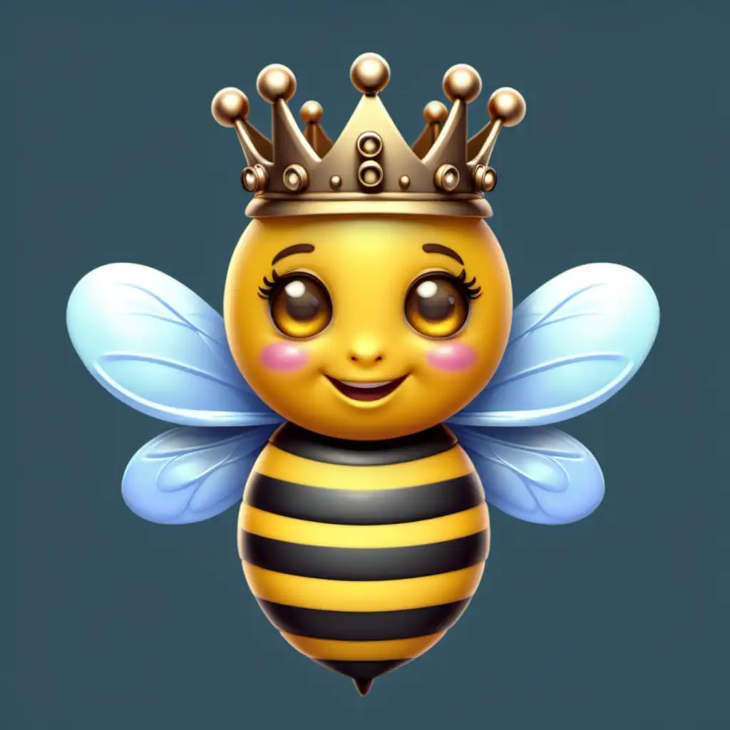 bee wearing a crown emoji