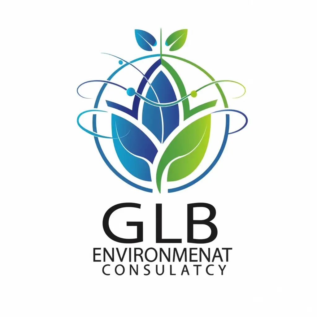 a logo design,with the text "GLB Environmental Consultancy", main symbol:Environment,Moderate,clear background