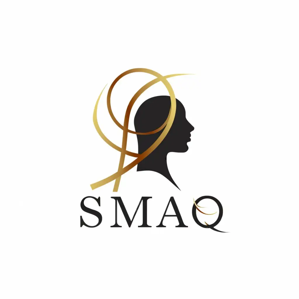 a logo design,with the text "SMAQ", main symbol:woman,Minimalistic,be used in Beauty Spa industry,clear background