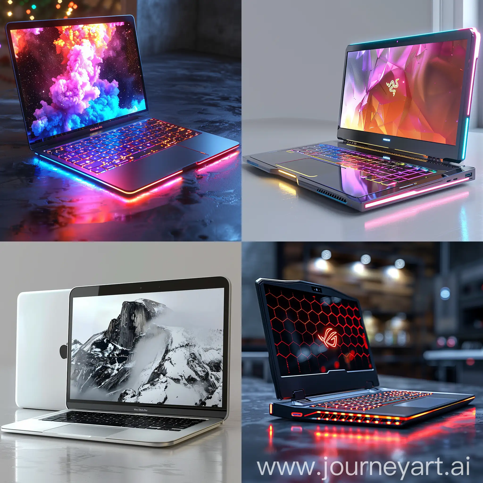 Futuristic-Laptop-on-Reflective-Surface